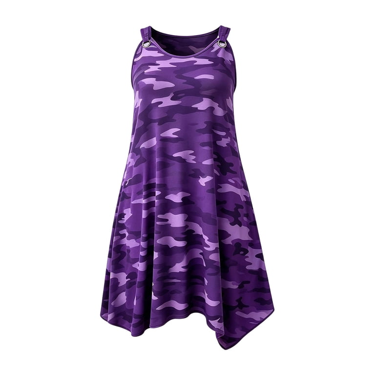 camo slip dress Wild Fable Women's Print Sleeveless V-Neck Midi Biggybargains Adjustable Straps ATM Camo Slip Dress