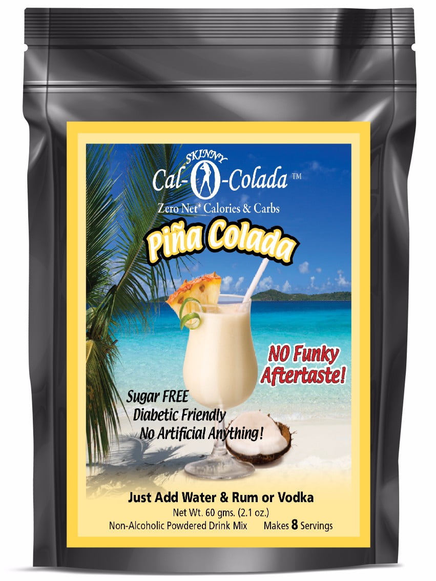 Skinny Cal-O-Colada (TM) Zero Calorie All Natural Pina Colada Cocktail Mix by Private Label