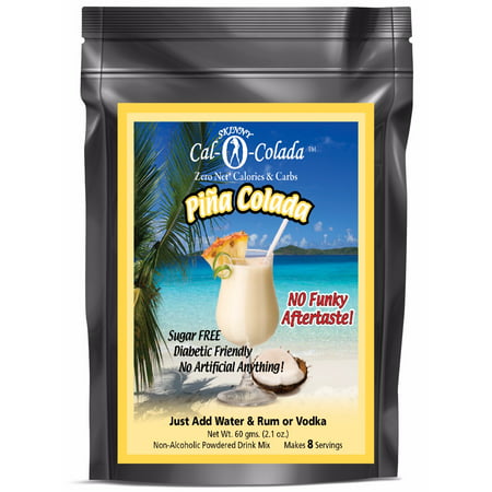 Skinny Cal-O-Colada (TM) Zero Calorie All Natural Pina Colada Cocktail Mix, 8