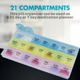thumbnail image 5 of MEDca Weekly Three-a-Day Pill Organizer, Multicolor (1 Pack), 5 of 10