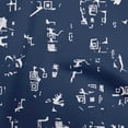 thumbnail image 1 of oneOone Tissu en Coton Flex Bleu Abstrait pour Robe Tissu Imprimé au Mètre 40 Pouces de Large, 1 of 5