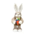 thumbnail image 2 of Tnarru Straw Rabbit Statue Easter Rabbit Figurine/ Cartoon Garden Statue Animal Sculpture for Farmhouse/ Bedroom/ Shelf/ Office Gift C, 2 of 8