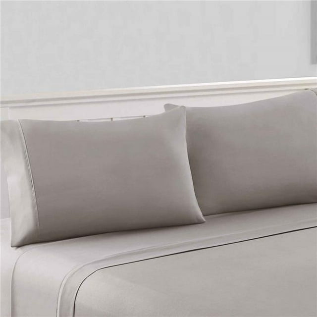Benzara BM202336 Bezons California King Size Microfiber Sheet Set with 1800 Thread Count, Gray - 4 Piece
