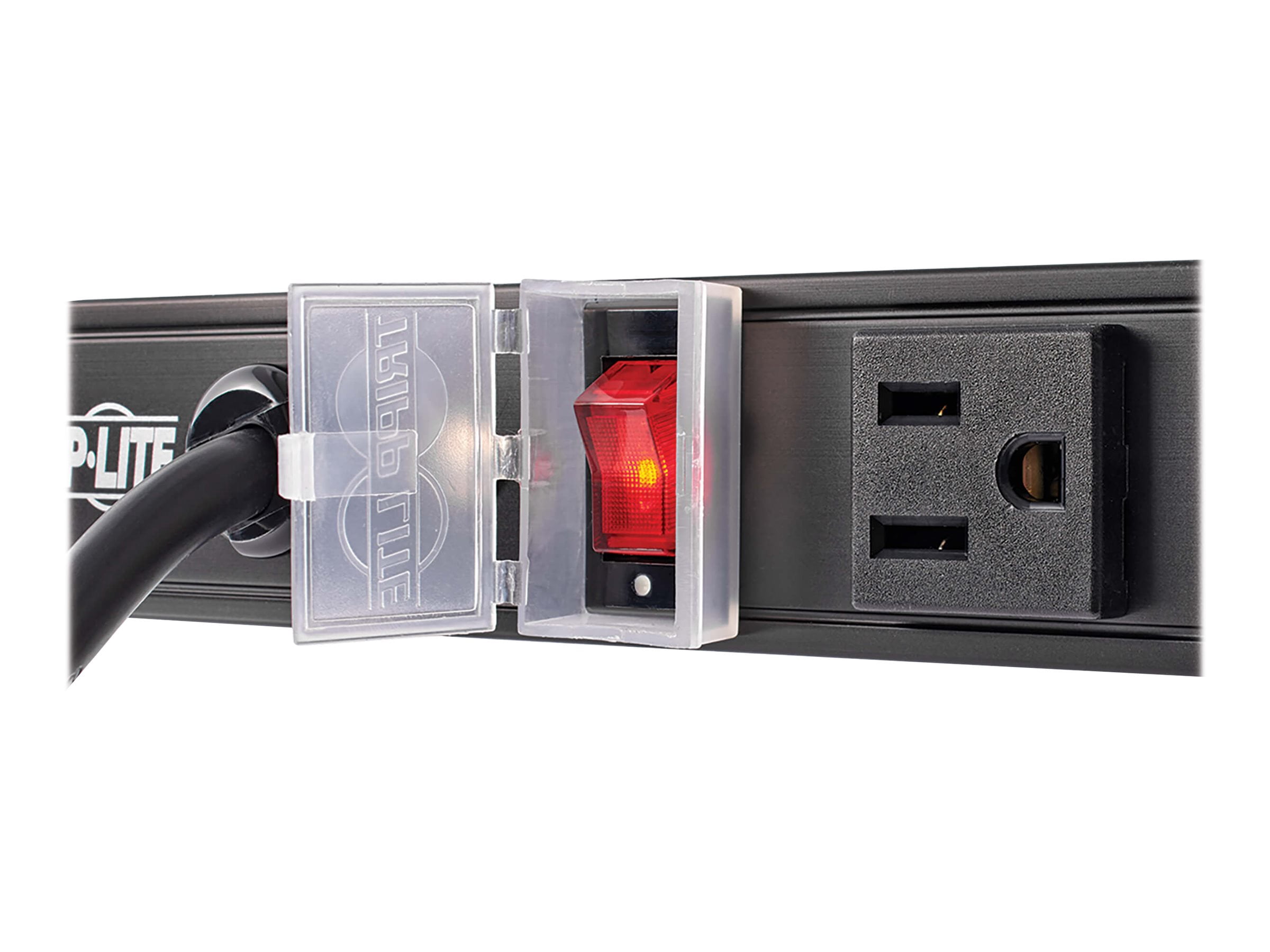 Tripp Lite 16-Outlet Vertical Power Strip, 120V, 15A, NEMA 5-15P, 15 ft. Cord, 48 in., Black Housing (PS4816B)
