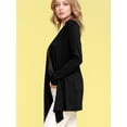 thumbnail image 4 of Made by Johnny Women's Draped Open Front Cardigan L BLACK, 4 of 6