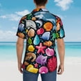 thumbnail image 6 of Fotbe Underwater Diving Animals Hawaiian Shirt For Men Unisex Summer Beach Casual Short Sleeve Cotton Linen Button Down Shirts-Xx-Large, 6 of 9