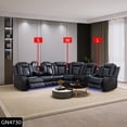 thumbnail image 5 of Runmliy Power Recliner Air Leather Sectional Sofa with LED Light,Cup Holder, Storage Console for for Living Room,Home Theater Seating, 5 of 15