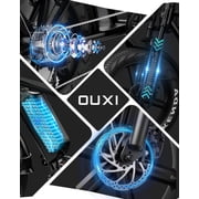 OUXI V8 Electric Bike for Adults, Ebike Moped Style with 1000W Peak Motor 48V 15Ah Battery, 20 Fat Tire E Bike, Dual Disc Brakes Mountain Bike for Commuting & Off-Road, E-bike UL2849