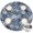 Pioneer Flower Floral-1, variant on Pioneer Flower Floral Print Pattern Round Fitted Tablecloth with Elastic Edge, Waterproof Dining Table Cover for Indoor Outdoor Camping and Daily Use