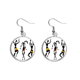 thumbnail image 1 of Primitivos aborígenes totems baile negro de África Pendientes pendientes de plata colgantes joyas señora Unbranded M, 1 of 3