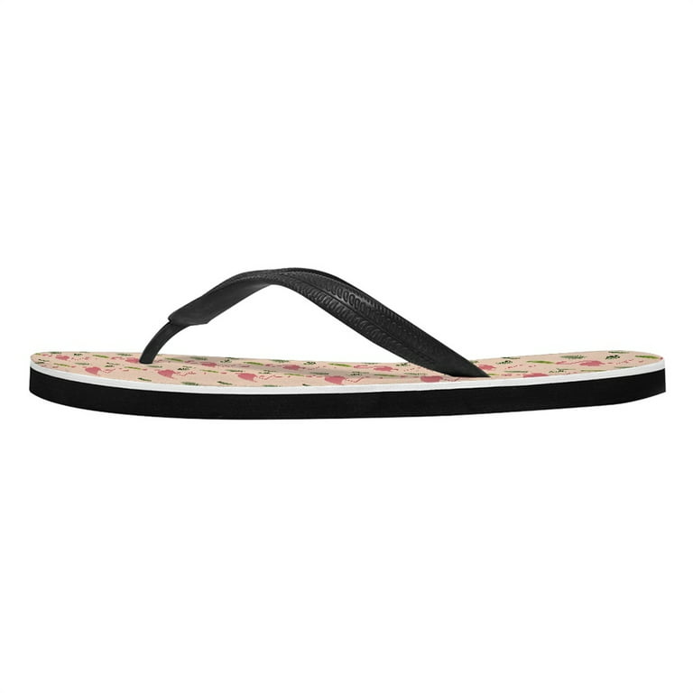 Bivenant Store Womens Flat Footwear Flip Flop & Summer Indoor Outdoor Flops  Cute Flamingo Pattern Slipper Sandals Flip Shoes,Size 6 to 10 