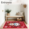 thumbnail image 3 of ODIKA 6'x9' Machine Washable Non-Slip Area Rug, Merry Frosty Friend Hallway High Traffic Rug with Pad, Red, 608667, 3 of 8
