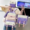 thumbnail image 4 of Conjunto De 5 Piezas Bolsa Escolar Para Niñas Multifuncional Estudiante Libro Bolsas De Gran Capacidad Adolescente Mochila Casual Para Mujeres, 4 of 4