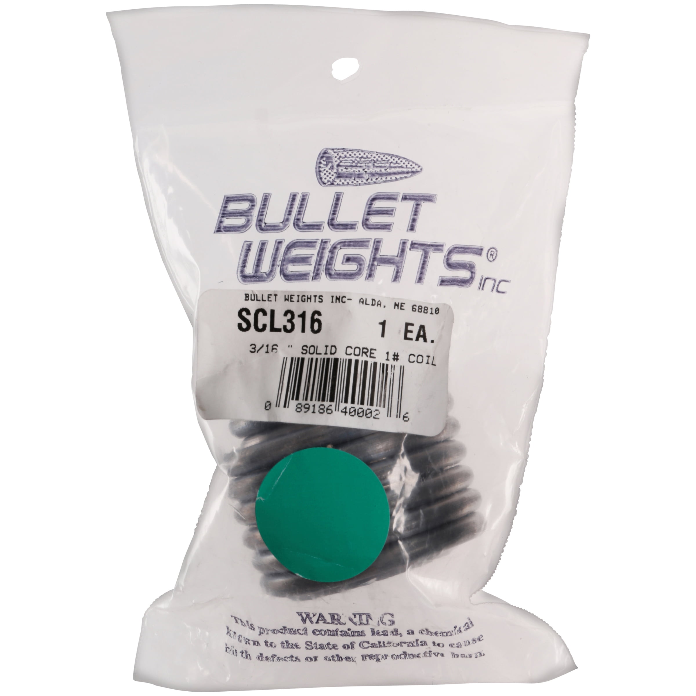 Bullet Weights SCL14 1-Pound Roll Solid Core Lead Wire Fishing Line 1/4-Inch 