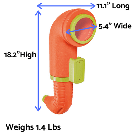 Blue Rabbit Play Mega Periscope for Outdoor Playsets, Orange/Lime Green