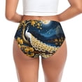 thumbnail image 3 of Womens Underwear Moonlit Golden Tree Peacock Cuteness No Show Seamless Underwear for Women, Soft Stretch Women's Panties, Hipster Ladies Panties Bikini Underwear Briefs, 3 of 6