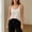 Coffee, variant on Women Pajama Tops Striped Sleeveless Tank Built In Bra Stretch Daily Layering Sleep Top