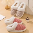 thumbnail image 7 of Womens Fuzzy Slippers Plush Lined Winter Slippers Soft Sole Cozy Indoor Outdoor Warm Shoes Comfortable Design Ideal for Home and Couples, 7 of 7
