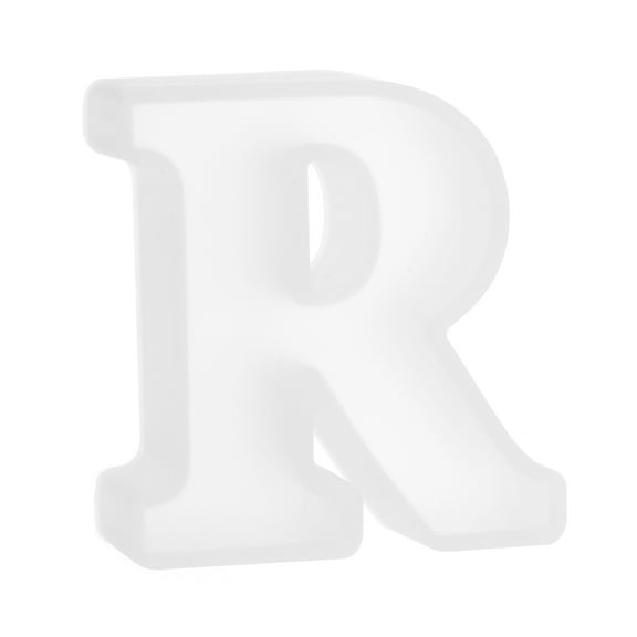 Uxcell 3D Alphabet Mold for Resin 2.56 Inch Silicone R Capital Alphabet Epoxy Casting Mold for DIY Craft