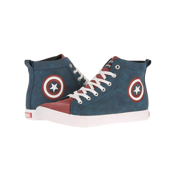koffie Maria struik Captain America Shield Logo Men&apos;s High Top Sneakers-Size 11 -  Walmart.com