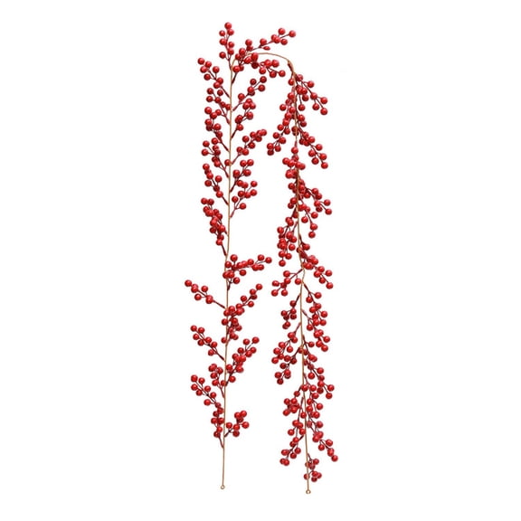 6.07 Ft Artificial Red Berry Garland Christmas Mantel Window Indoor Outdoor Decor