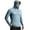 Sky Blue #020, variant on Men's UPF 50 Sun Protection Hooded Shirt with Integrated Face Cover Long Sleeve Lightweight Rash Guard Shirts, L