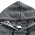 thumbnail image 5 of Chiccall Men's Fleece Lined Sweatshirt Hoodies Quarter-Zip Athletic Workout Jacket Casual Comfy Pullover Tops Blouse with Zipper Pocket Flap Pocket, 5 of 8