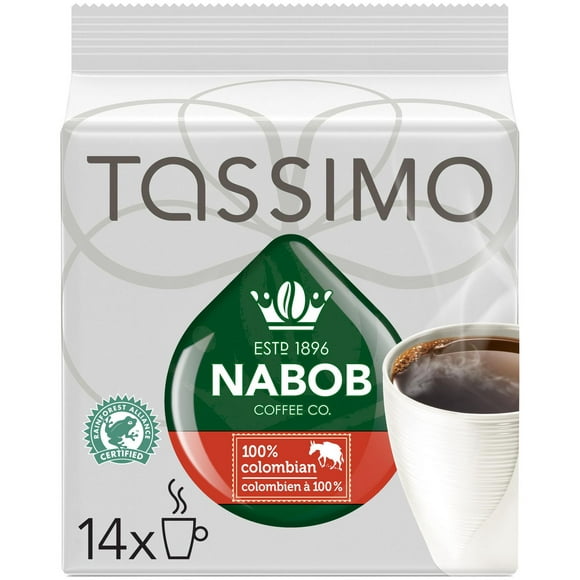 Tassimo Nabob 100% Colombian Coffee Single Serve T-Discs, 14 T-Discs