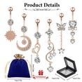 thumbnail image 2 of MesaSe 6Pcs Belly Rings Dangle Belly Button Ring Opal Pearl  Belly Button Piercing, 2 of 8