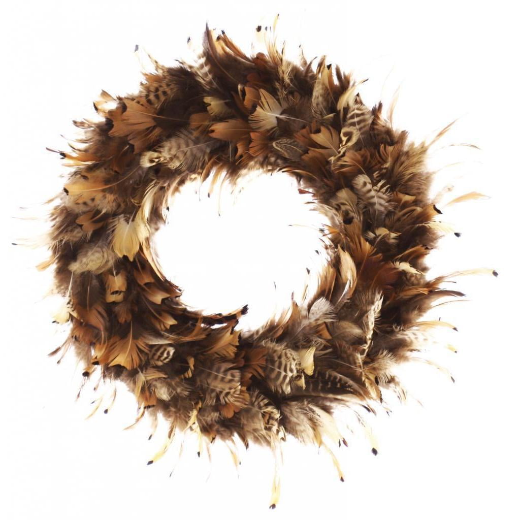 Zucker Feather Products Handmade 15-inch Pheasant Feather Wreath