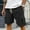 Black_003, variant on Domuza Mens Corduroy Shorts Casual Comfy Stretch Waist Drawstring Beach Shorts Stylish Lightweight Breathable Loose Fit Shorts with Pockets Blue M