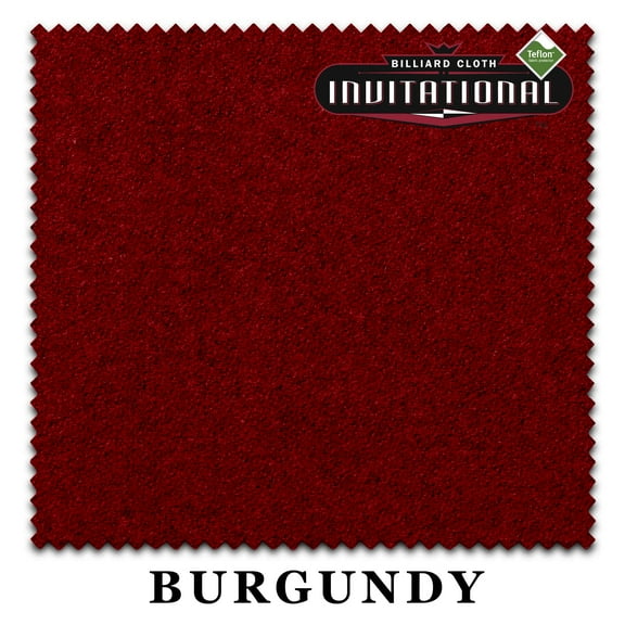 8' Championship Invitational Teflon Pool Billiard Table Felt Cloth - Burgundy - Free Spots - AUTHORIZED DEALER