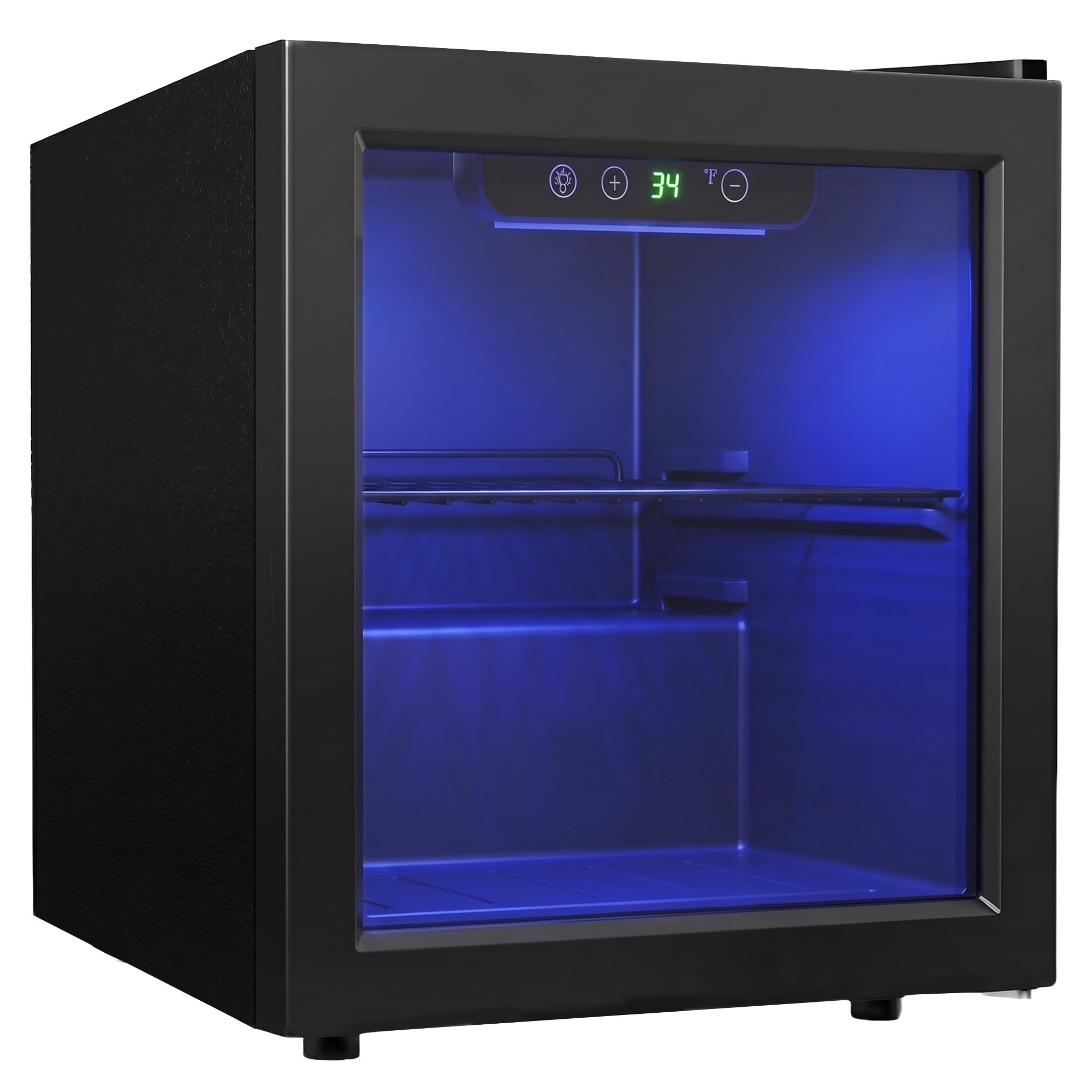 Simzlife 55 Cans Mini Beverage Refrigerator & Portable Beverage Cooler with Glass Door, Mini Fridge for Home/Office/Bar,Black