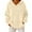 Beige, variant on Women's Flannel Hooded Sweatshirt, Drop Shoulder Oversized Pullover, Soft Brushed Fleece Hoodie, Casual Loose Fit Sweater, Solid Color Lounge Hoodie for Women Beige L