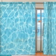 thumbnail image 2 of Coolnut Yellow Swim Ring Floating Swimming Pool Sheer Gauze Door Curtain Window Curtain Drapes for Living Room Kids Bedroom Window Treatment Decor W55 x L84 In 2 Panels, 2 of 4
