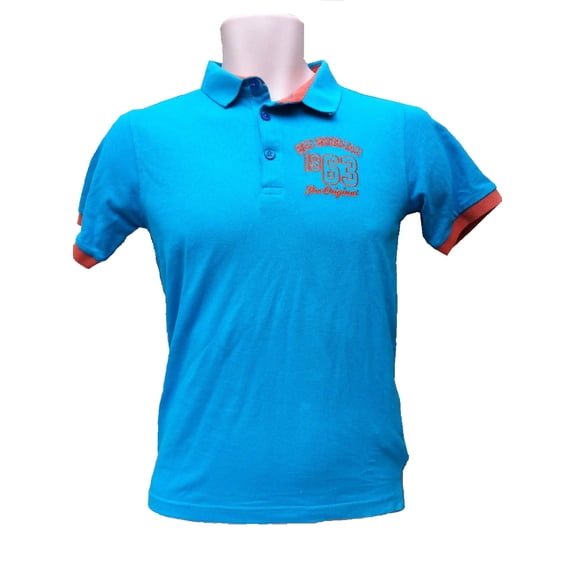 Ben Sherman Boy's Polo Shirt, Size 12-13, Acidic Blue