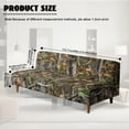 thumbnail image 7 of Xoenoiee Hunting Camo Forest Branch Print Velvet Futon Cover Full Size Stretch Futon Mattress Cover Thick Soft Armless Sofa Bed Slipcover Plush Couch Furniture Protector with Elastic Bottom, 7 of 7