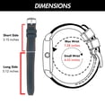 thumbnail image 6 of Bandini Silicone Rally Strap for Samsung Galaxy Watch 6 Band, 5, 4, 3, Active 2 & Gear - Rubber Watch Band Fits Garmin Vivoactive 5, 4, 3, 2, Vivomove, Venu 2, Sq, Forerunner - Black / White - 20mm, 6 of 7