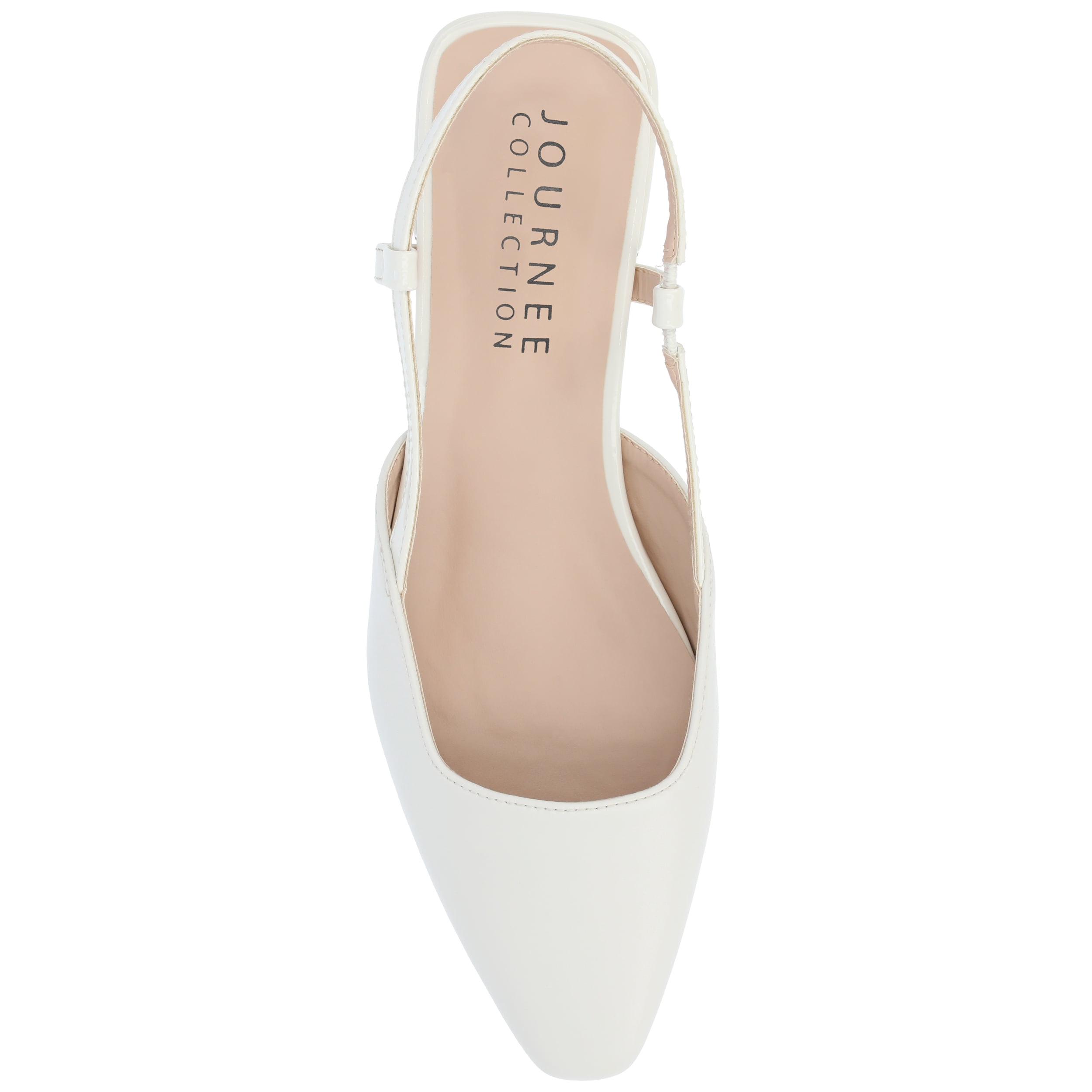 Journee Womens Paislee Sling Back Block Heel Square Toe Flats