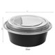 thumbnail image 2 of Recipientes para preparación de comidas FULING de 950 ml, 50 unidades, con tapas, negros, sin BPA, 2 of 6