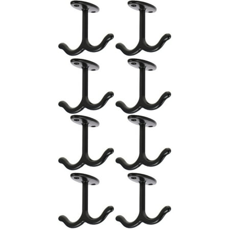 

8 Pcs Double Hook Hook Locker Wardrobe Hooks Two Prong Hook Towel Hooks Scarf Hangers for Closet Key Hook Holder