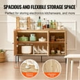 thumbnail image 4 of VEVOR Rattan Cabinet Storage with 3 Magnetic Doors & Adjustable Shelves Natural, 4 of 9