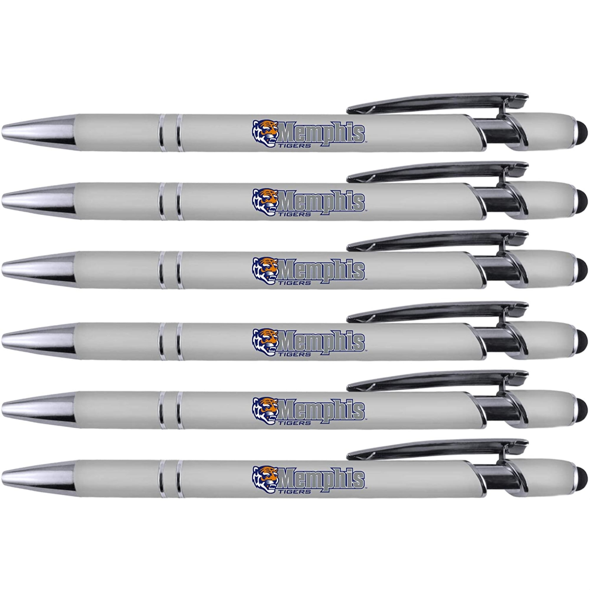 Greeting Pen University of Memphis Soft Touch Coated Metal 6 Pack 30569 