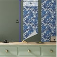 thumbnail image 5 of Ambesonne Peony Peel & Stick Wallpaper for Home, Winter Boho Flowers Jungle, 13"x36", Dark Ceil Blue and Soft Blue, 5 of 5