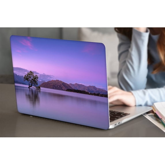 KSK KAISHEK Hard Shell Case Cover Compatible Old Version MacBook Air 13" with No Touch No USB-C + Black Keyboard Cover Model: A1369 A1466( Purple series 0703)
