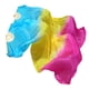 thumbnail image 5 of Abanicos de velo de seda para danza del vientre, abanicos plegables largos para mujeres y niñas, accesorios de vestuario azul amarillo rosa rojo, 5 of 7