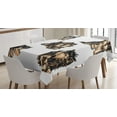thumbnail image 1 of Ambesonne Yorkie Tablecloth Rectangular Table Cover, Terrier Cartoon, 60"x90", Pale Coffee Black, 1 of 3