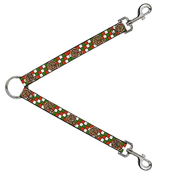 Buckle-Down Leash Splitter - Pizza Pies - 1" Wide - 30" Length