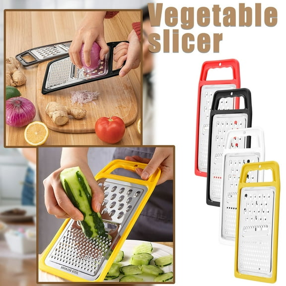 Kitchen Grater Basdi Stainless Steel Handheld Grater - Multi-Purpose Kitchen Planer for Cheese and Garlic | Compact, Easy Grip, Dishwasher Safe for Efficient Food Prep, Multi Purpose Planer, Black