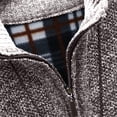thumbnail image 6 of TOUMENY Men Sweater Long Sleeve Casual Half Zip Mock Neck Fleece Knit Pullover Solid Winter Warm Slim Fit Fashion Tops Coffee XXXL, 6 of 7